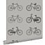 carta da parati biciclette grigio caldo chiaro
