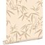 carta da parati foglie di bambù beige