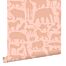 carta da parati animali rosa terracotta