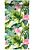 carta da parati XXL in TNT foglie tropicali con fenicotteri verde e rosa