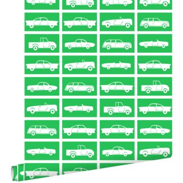 carta da parati macchine verde