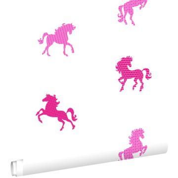 carta da parati cavalli rosa