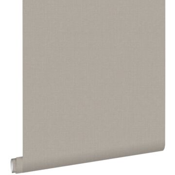 carta da parati liscia a struttura di lino grigio talpa