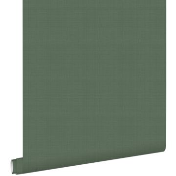 carta da parati struttura di lino verde oliva grigiastro