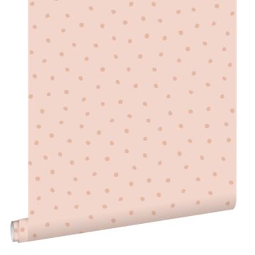 carta da parati fiocci di neve irregolari polka dots rosa