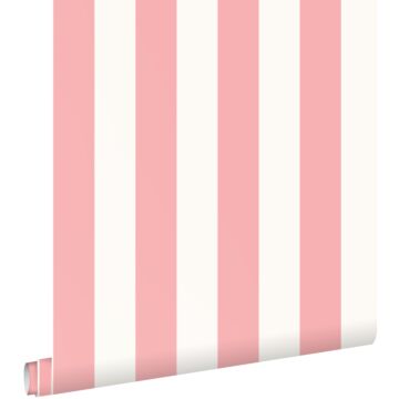 carta da parati strisce rosa chiaro e bianco