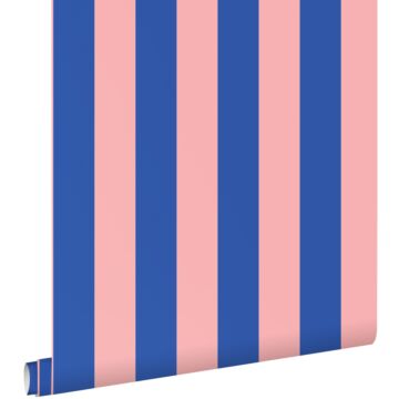 carta da parati strisce rosa chiaro e blu