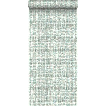 carta da parati tappeto in lino tessuto multi verde menta pastello chiaro grigiastro