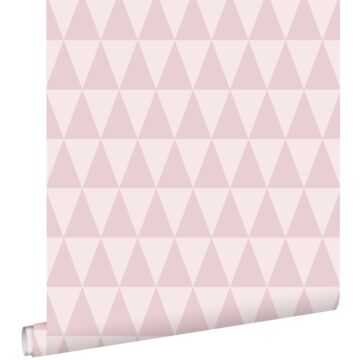 carta da parati triangolo geometrico grafico rosa lilla