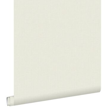 carta da parati liscia con effetto struttura di lino tessuto beige