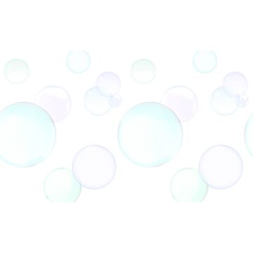 fotomurale grandi bolle galleggianti viola, rosa tenue, verde menta e blu