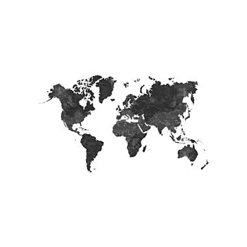 fotomurale mappa del mondo grigio antracite