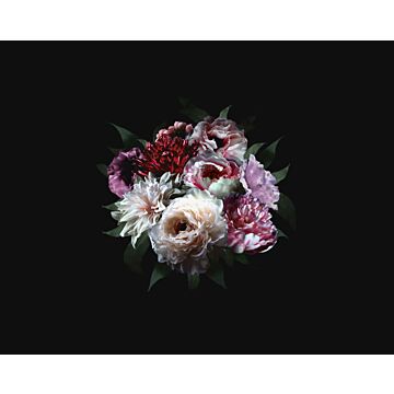 fotomurale mazzo di fiori multi colore su nero