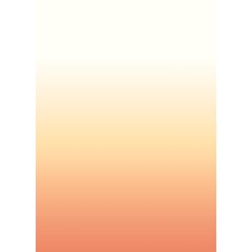 fotomurale gradiente di colore dip dye da pavimento a soffitto arancione