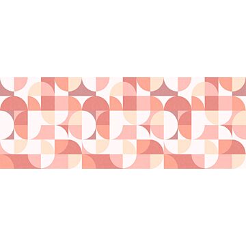 fotomurale motivo geometrico in stile Bauhaus sfumature di rosa